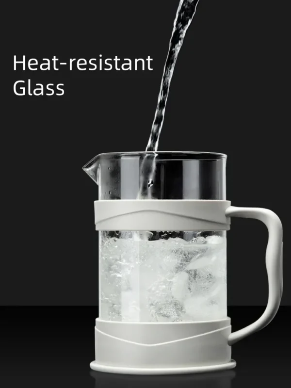 French Press Coffee Pot Transparent Glass - Image 5