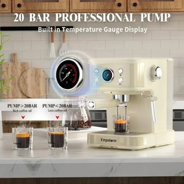 Empstorm Espresso Machine 20 Bar 2 IN 1 - Image 3